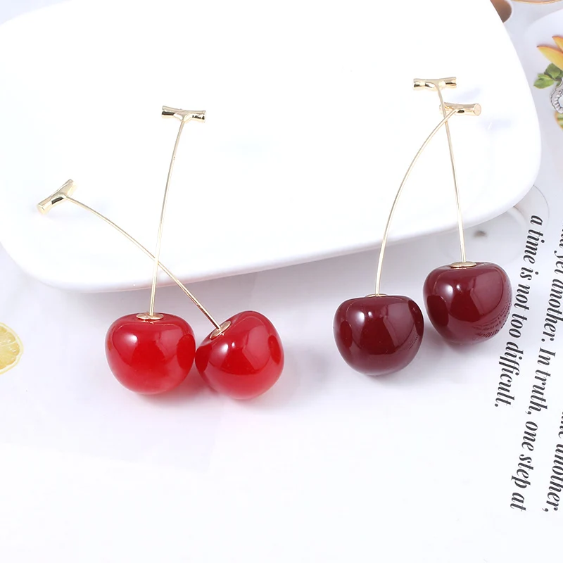 Anime JoJo Bizarre Adventure Drop Earrings Cosplay Props JOJO Kakyoin Noriaki Cherry Ear Clip Men Girl Jewelry Gift |