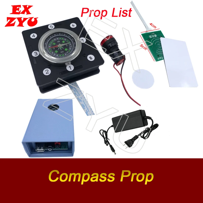 Фото Реквизит Magic Compass Реальная игра Escape Room Get Hidden Directions Clues by Compass to Run Out Chamber Room EX ZYU №4