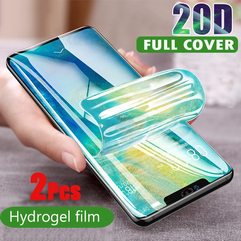 Гидрогелевая пленка 20D для Huawei P40 P30 P20 Mate 20 Pro защиты экрана Honor 9X 8X 30 10 не стекло 2