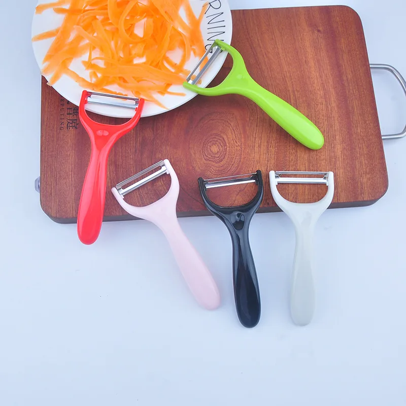 

Kitchen Fruit and Vegetable Tools Fruit Peeling Knife Stainless Steel Peeler Melon Fruit Planer Plastic Scraper Household Peelin