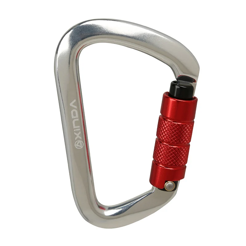 

XINDA Professional Safety Auto Carabiner Multicolor 25KN Climbing Rock Buckle Aluminum alloy hook Mountaineer Equipment