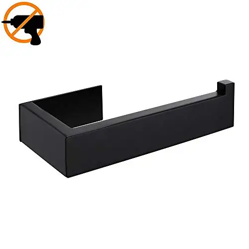 Paper Holder Самоклеющиеся аксессуары для ванной комнаты, черное полотенце, крючок для полотенец, держатель для туалетной бумаги - Цвет: Paper Holder