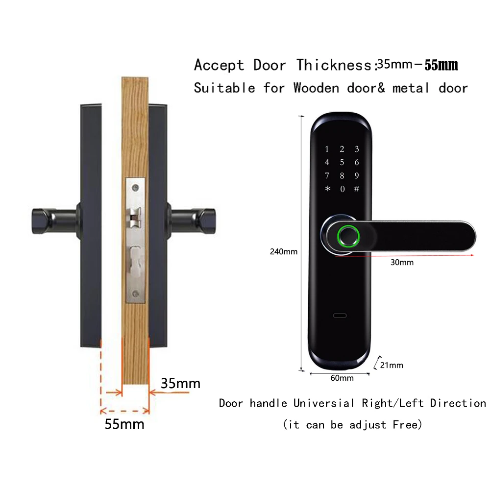 Bluetooth TTLOCK приложение 13 56 МГц RFID карта биометрический отпечаток пальца