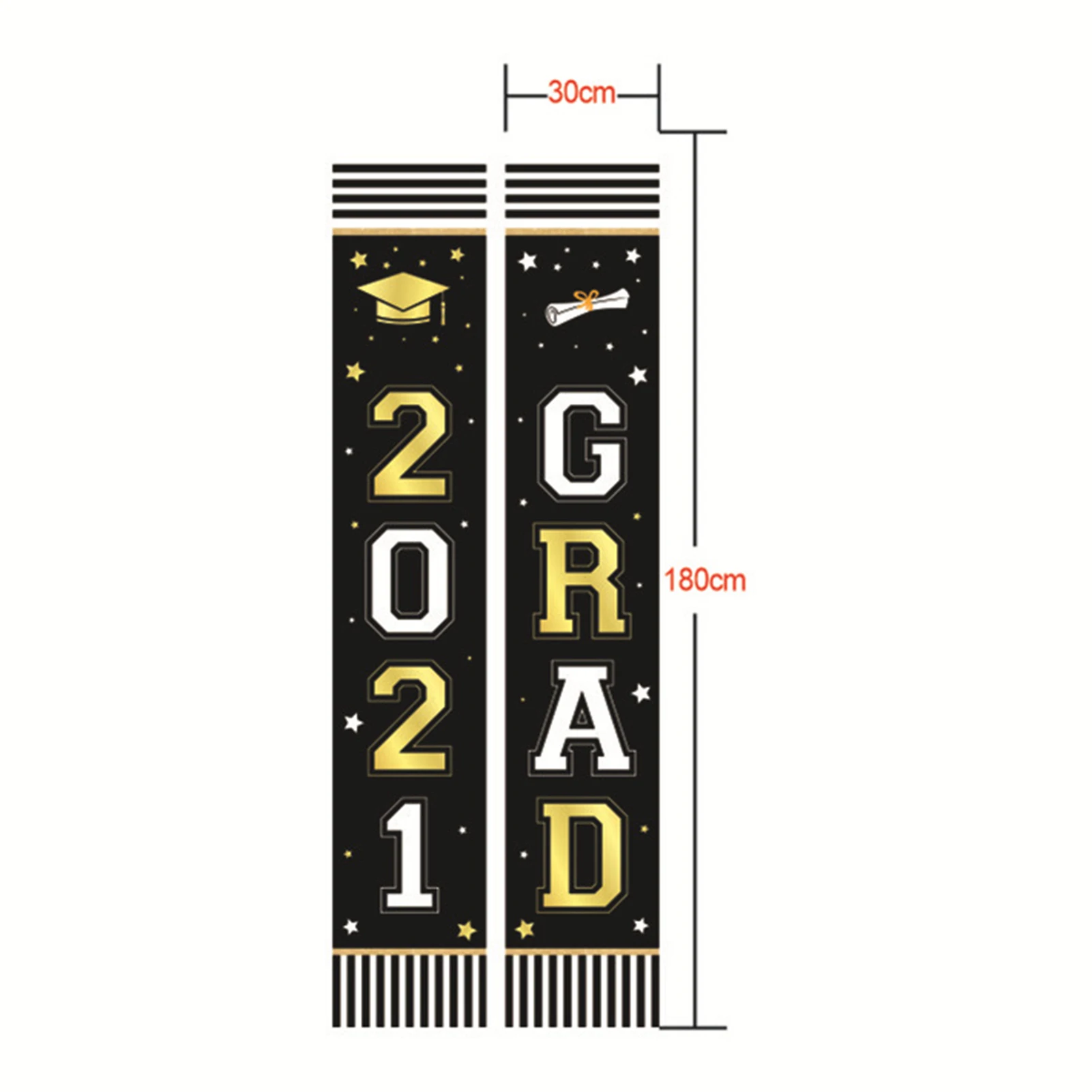 

Graduation Decoration Banners High Quality Oxford Cloth Door Porch Hanging Banners Signs Banner-Class Of 2021 & Congratulations
