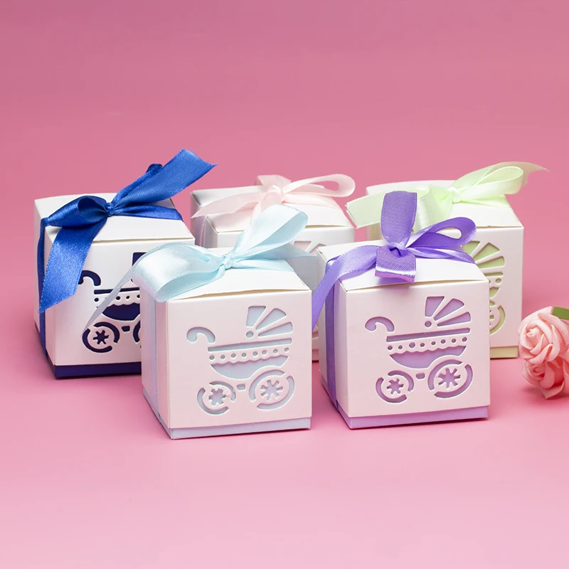 10 шт./лот Бумага конфетная коробка полые Детские коляски Европейский Стиль