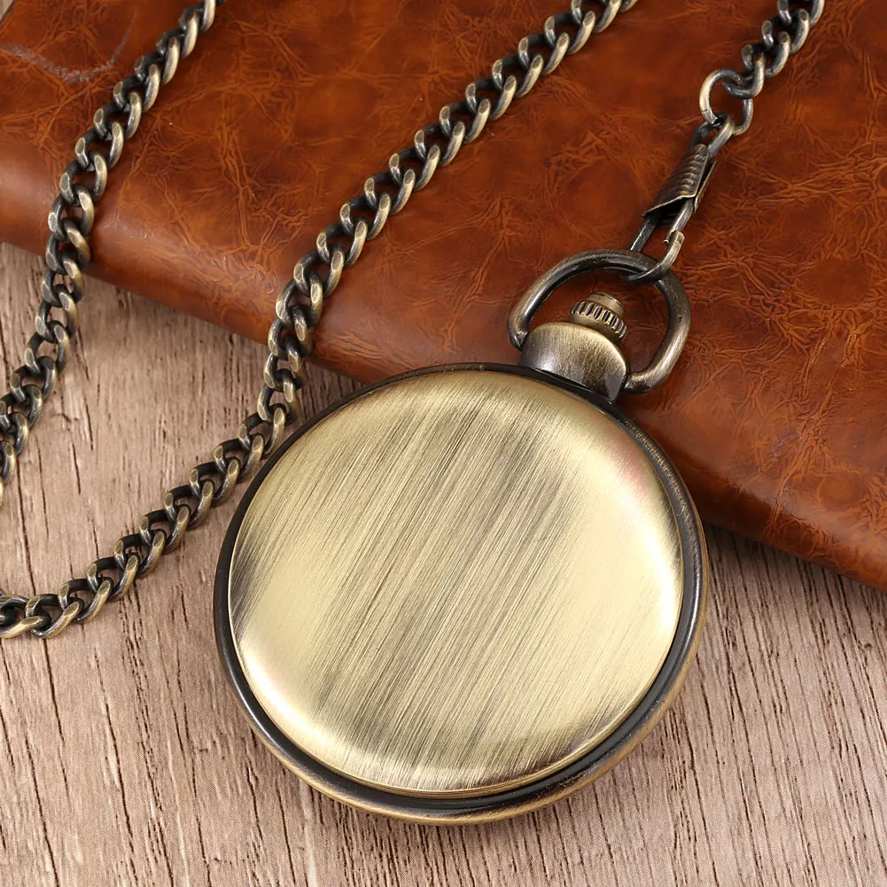 Vintage Bronze Quartz Pocket Watch Freemasonry Masonic G Logo Theme Quartz Pocket Watch Necklace Pocket Souvenir Clock Gift