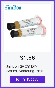 JimBon 1x 10cc паяльная паста флюсовая смазка с 10x иглой NC-559 УФ BGA PCB для сварочных инструментов Расширенный масляный флюс смазка