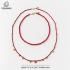 Vedawas модное красное ожерелье с бусинами ZA для женщин ожерелье с жемчугом Чили ручной работы в стиле бохо ожерелье-чокер праздничное ювелирное изделие подарки Вечерние