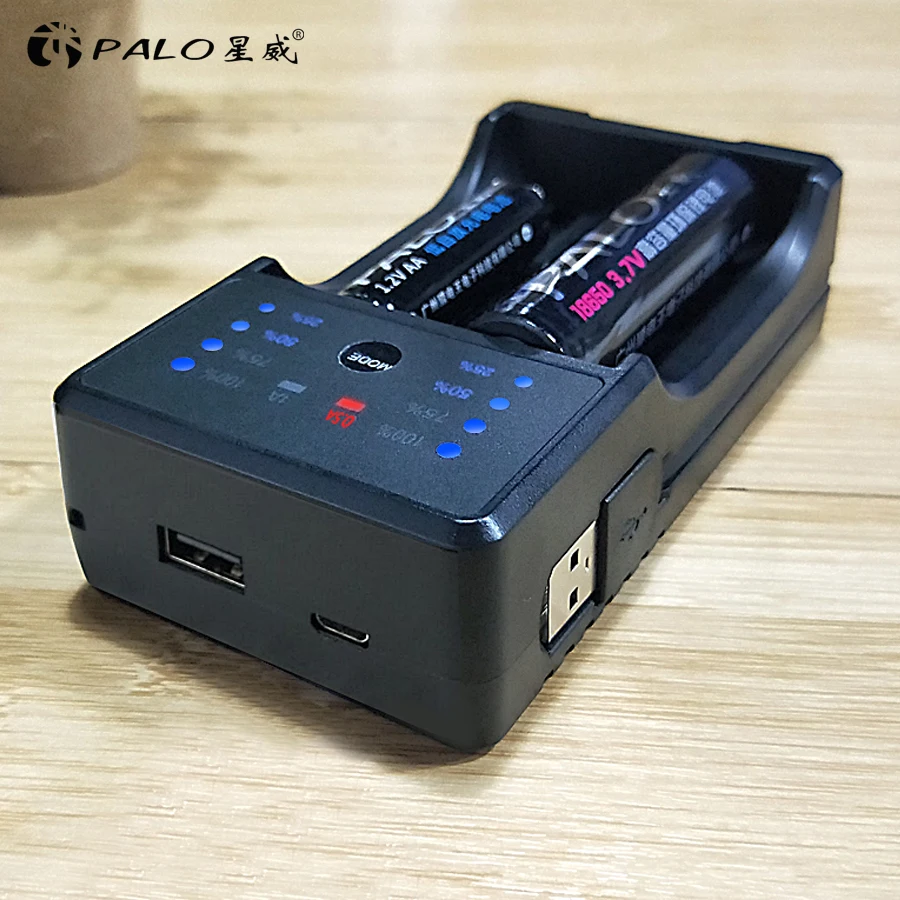 Palo USB умное зарядное устройство светодиодный дисплей зарядное устройство для Ni-MH Ni-CD A AA AAA SC аккумуляторная батарея 3,7 в литий-ионный аккумулятор 18650