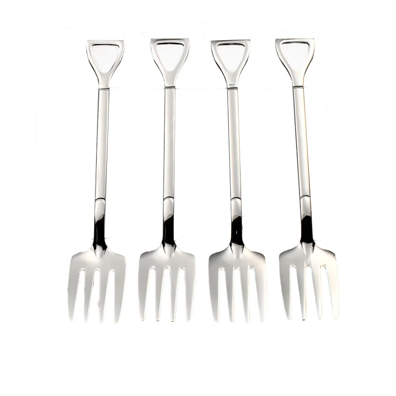 

12pc Small Spoon For Coffee 304 stainless steel Teaspoon Creative Shovel design Dessert coffee ice cream SpoonsTableware Gift