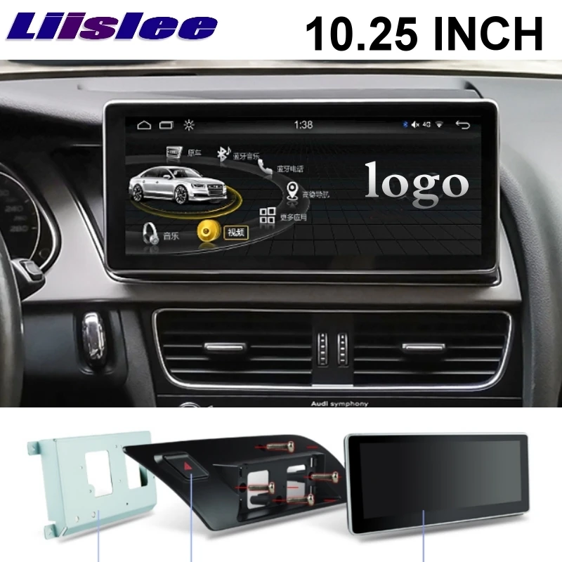 Автомобильный мультимедийный плеер Liandlee NAVI для Audi A5 8T 2007 ~ 2016 CarPlay 10 25 дюйма
