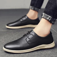2022 new autumn derby shoe for summer men casual leather shoes breathable hollow waterproof classics brown black shoes for male