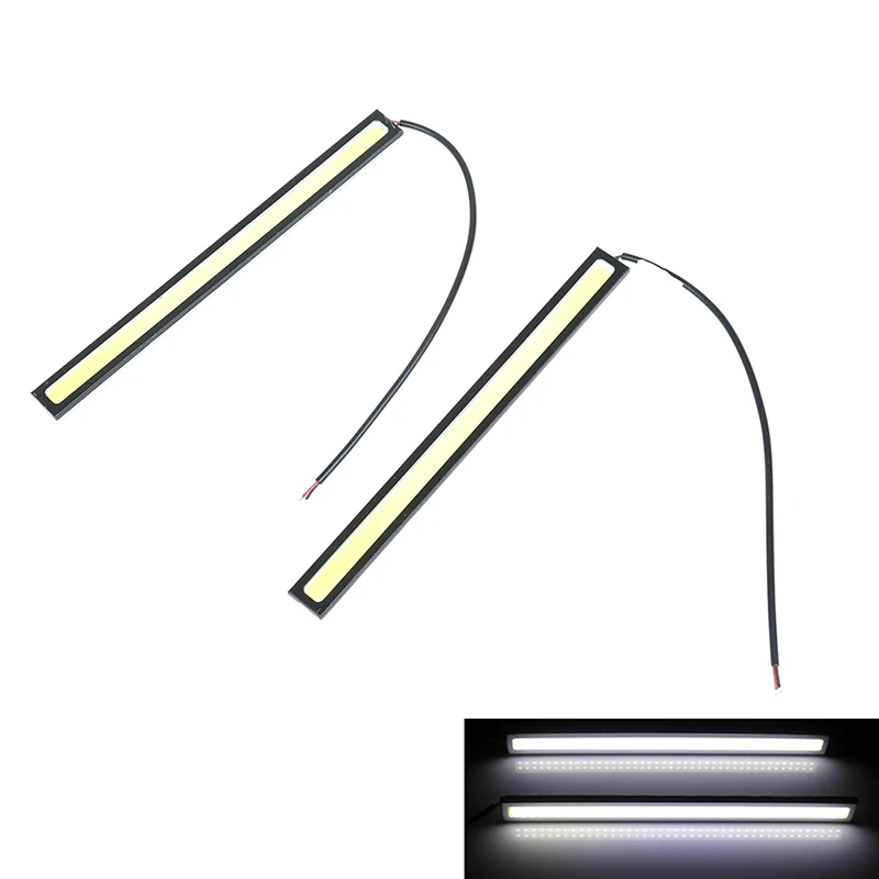 

2 шт. COB светодиодный автомобиль лампы внешнего освещения авто Водонепроницаемый автомобиля StylingDaytime дальнего света Противотуманные фары дн...
