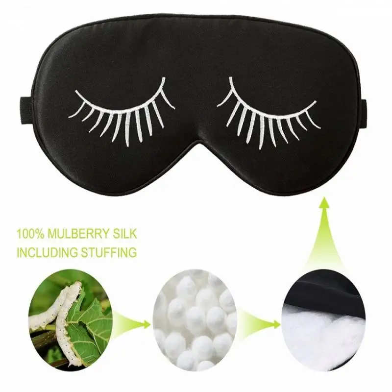 

Natural Mulberry Silk Sleep Mask Blindfold Cover Soft Smooth Eye Mask Relax - Good Sleeping Supplies
