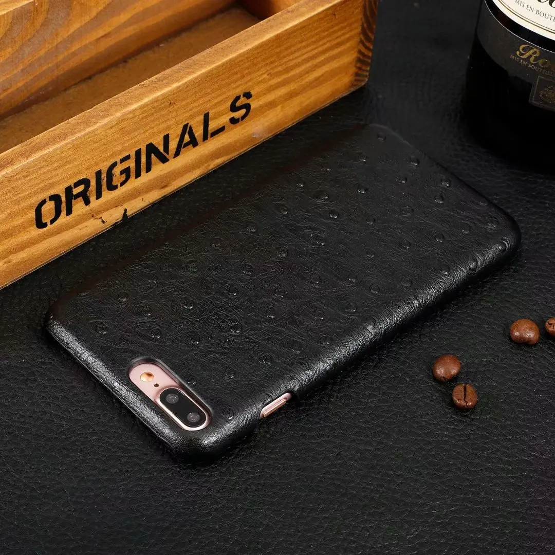 LANGSIDI Чехол для мобильного телефона из натуральной кожи страуса для iphone 8, 8 plus x xr xs max 7 7plus 8 plus Роскошная оболочка