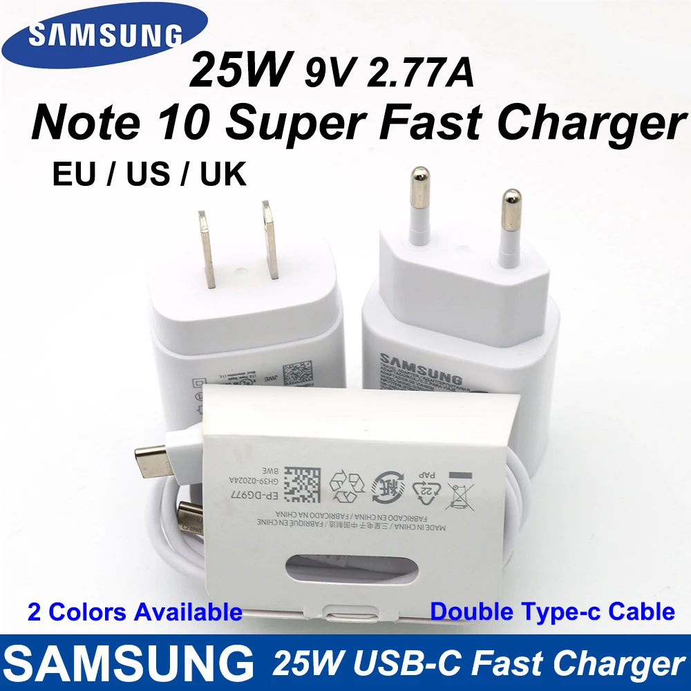 Адаптивное быстрое зарядное устройство с USB-портом 25 Вт для Samsung Galaxy S10 S10e S8 S9Plus Note 9