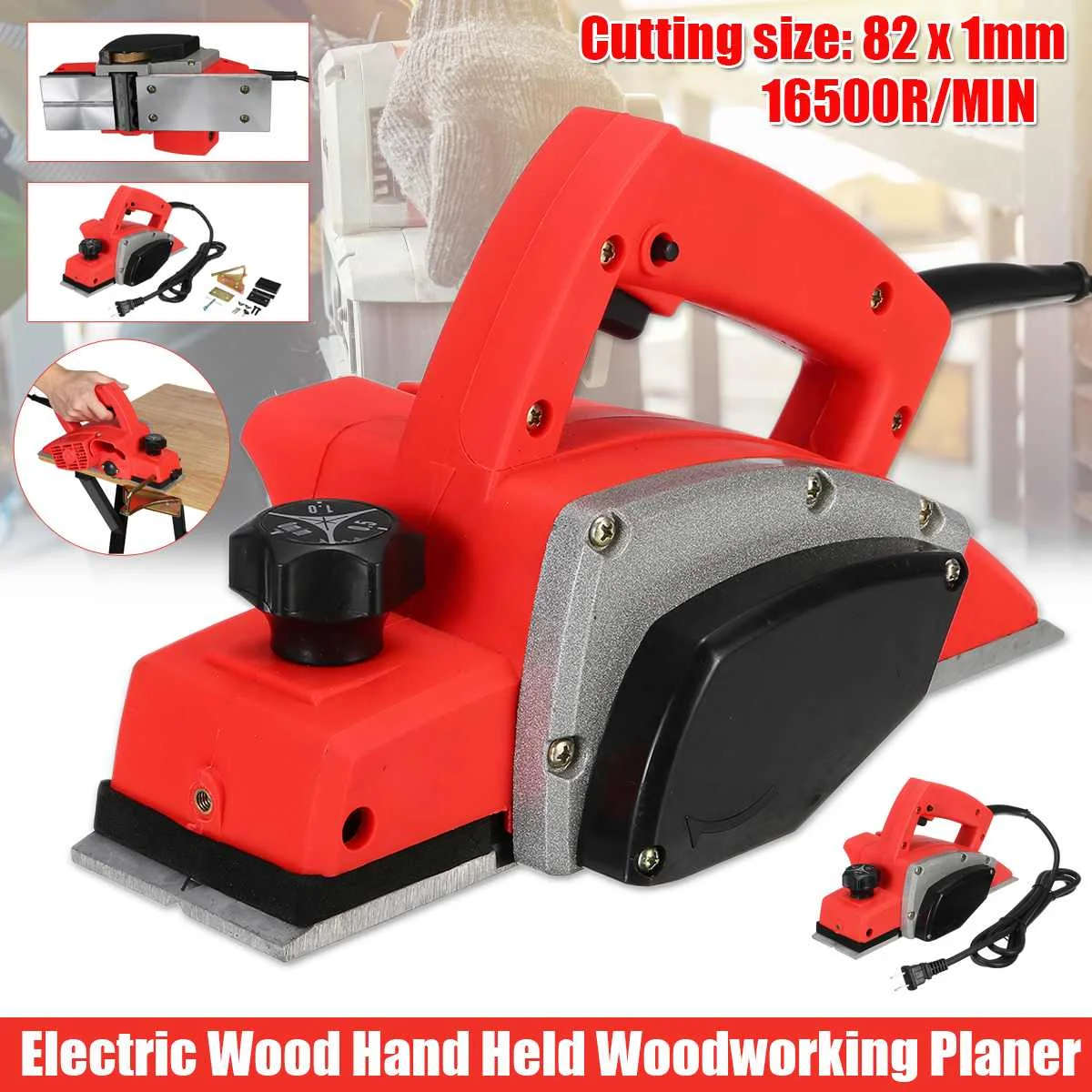 

1500W 110/220V Electric Planer Powerful Wooden Handheld Copper Wire Wood Planer Carpenter Woodworking DIY Power Tools Kit