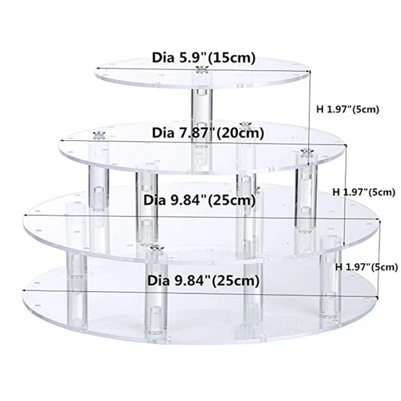 

3 Tiered Round Lollipop Stand Acrylic Candy Holder Reusable Lollipop Display Holder Gifts for friends Family