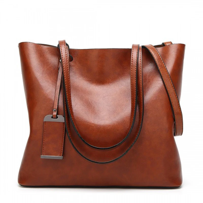

Large Capacity Casual Tote Bag for Women Designer PU Leather Shoulder Bags Ladies Luxury Brand Handbags High Quality