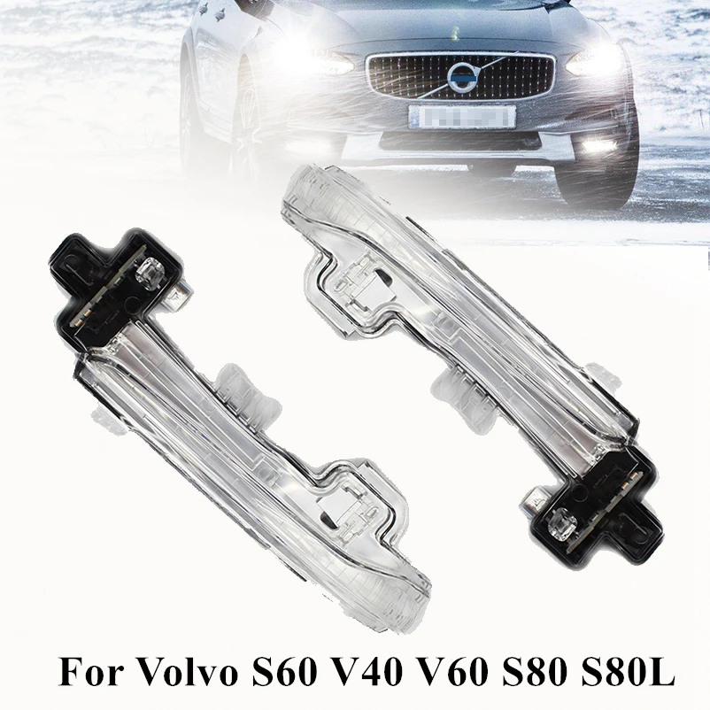 

Car Side Rearview Mirror LED Turn Signal Lights Reversing Indicator Lamp for Volvo S60 V40 V60 S80 S80L Turn Signal Blinker