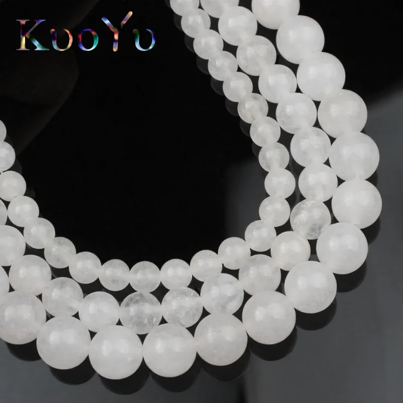 Бусины Из Натурального белого нефрита AAA + для изготовления ювелирных изделий