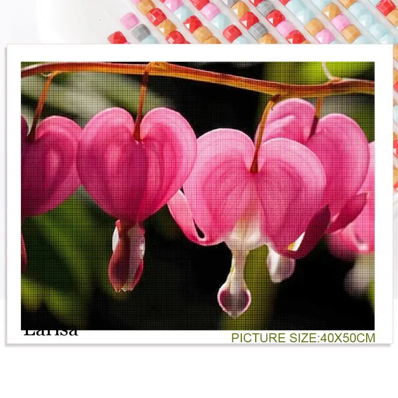 

Embroidery Cross Stitch 5D Diy Diamond Painting Beautiful Flowers Square Round Diamond Home Decoration Handmade Wall Art