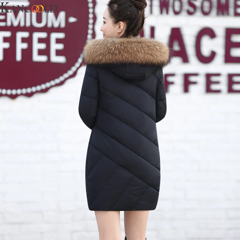 Женская зимняя куртка-парка с капюшоном и воротником из искусственного меха 3