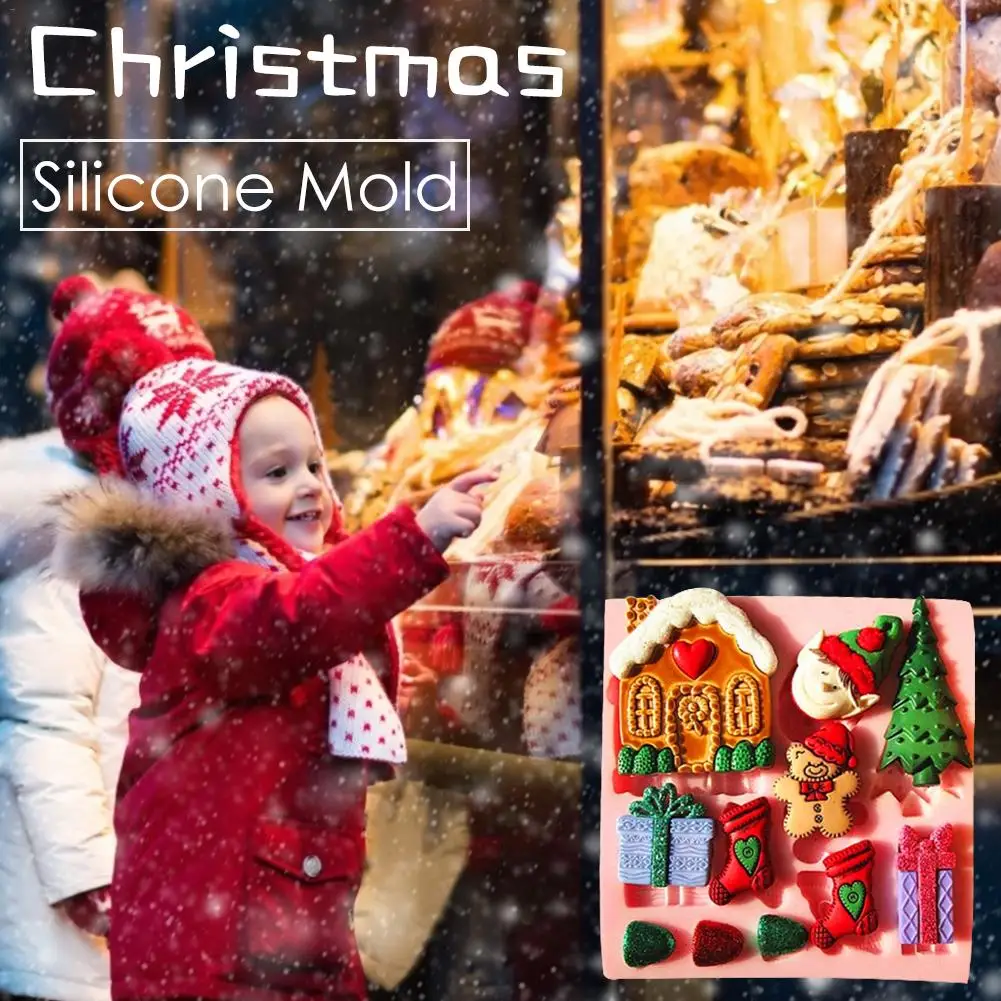 9x9 см Рождественская елка тематическая форма помадка Силиконовая Форма Кухня
