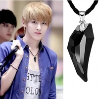 korean summer new fashion simple wolf tooth crystal women mens lovers pendant short necklace jewelry manufacturers wholesale