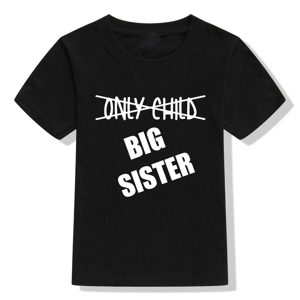43S4-KSTBK- Не только Детская футболка с надписью «I Am'm Going To Be A Big Sister» для девочек топы для девочек, летняя одежда с короткими рукавами для маленьких сестер - Цвет: 43S4-KSTBK-