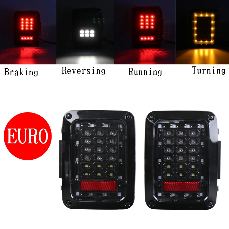 EU Версия светодиодный фонарь с Резервное копирование стоп сигнала для джип Wrangler