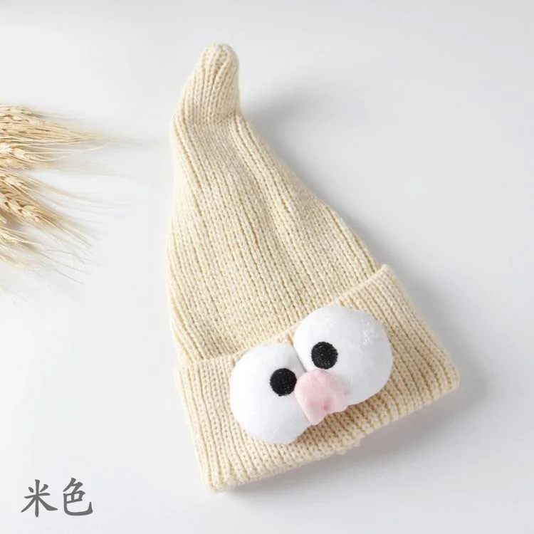Осенне зимняя Детская шерстяная шапка в Корейском стиле с острым носком и