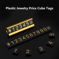 10 sets adjustable number letter metal base price display counter stand label numbers combined jewelry digital price cube tag