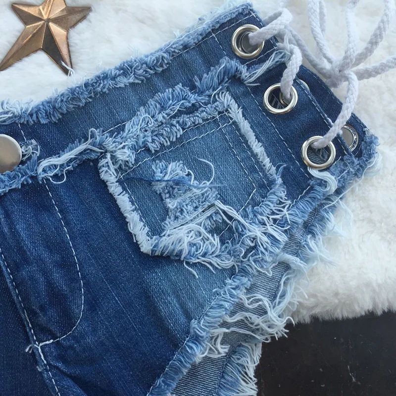 

616 Specials New Summer Women's Trendy Denim Shorts Hot Pants European and American Ultra-short Nightclub Sexy Low Waist