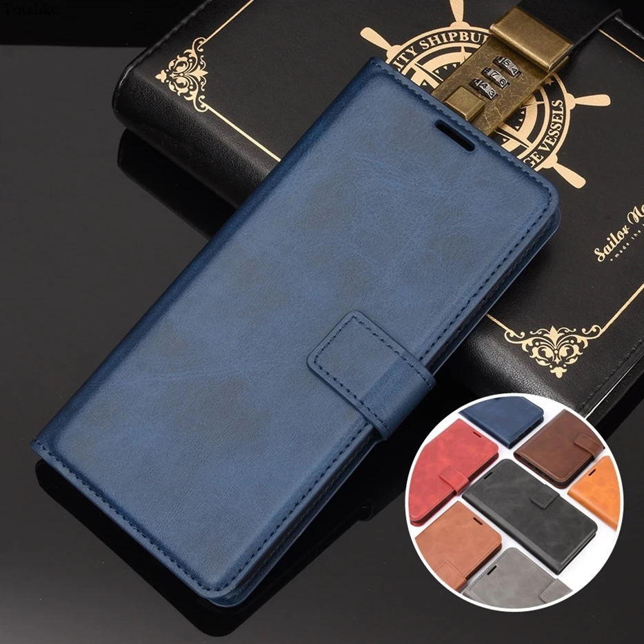

Ультратонкий чехол-книжка для ZTE Blade A31, чехол-кошелек из искусственной кожи в стиле ретро, матовый чехол для телефона, внутренняя часть из ТП...