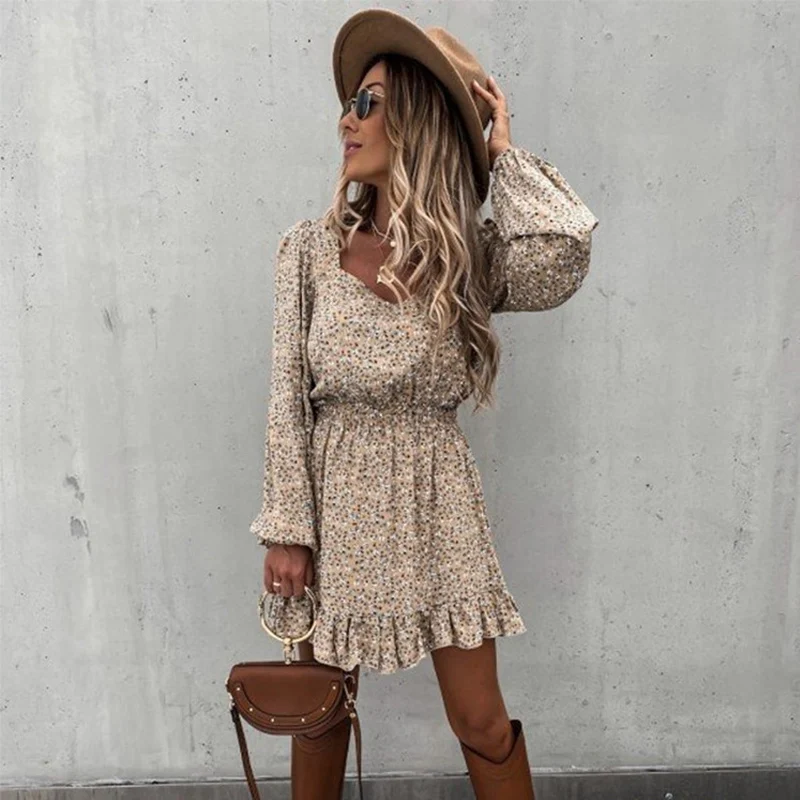 

New Long Sleeve Dress Loose Sexy Dresses for Women Casual Women Dresses Summer 2021 Fashion Polka Dot Dress