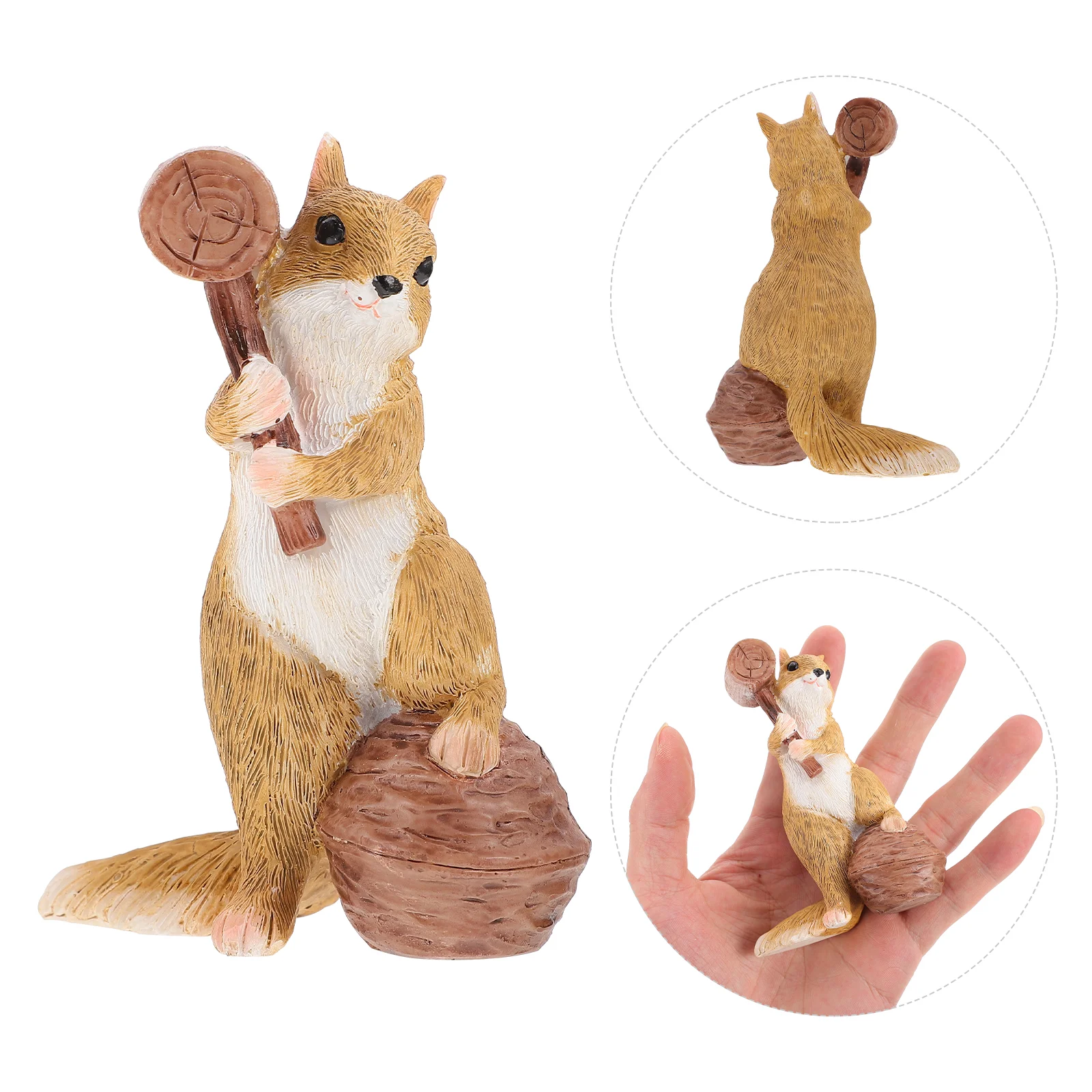 

1 шт. изящная статуя белки Красивая полимерная статуя белки Премиум Декор белка
