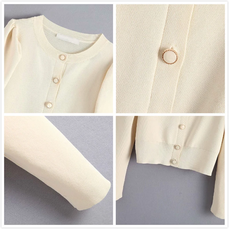 Осень-зима 2019 Женский вязаный кардиган пальто Повседневный однотонный Круглый