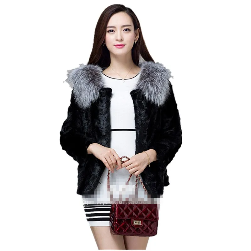 Хит Женское пальто с воротником из искусственного меха 2020 норковая верхняя