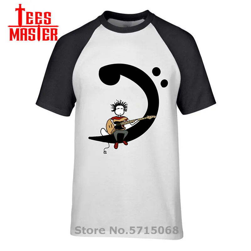 Футболка мужская в стиле хип-хоп забавная тенниска с изображением бас-гитары