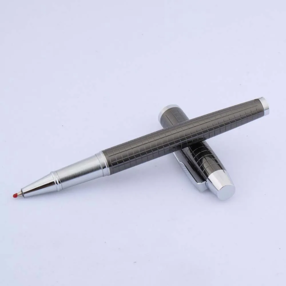 Офисная Серебристая Классическая решетчатая ручка из нержавеющей стали серый