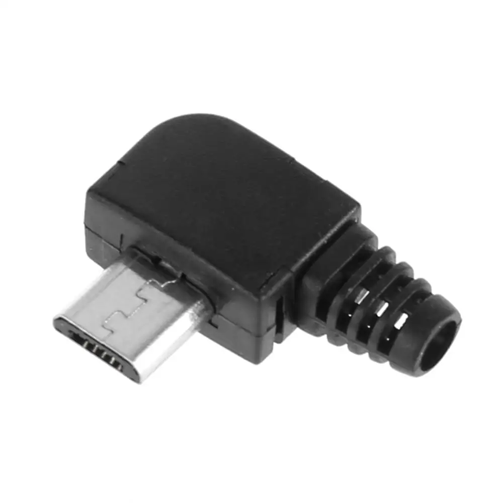 10 Sets5 Pin Right Angle Micro USB Connector Male Plug Kit with Black Cover Solder Jack | Обустройство дома