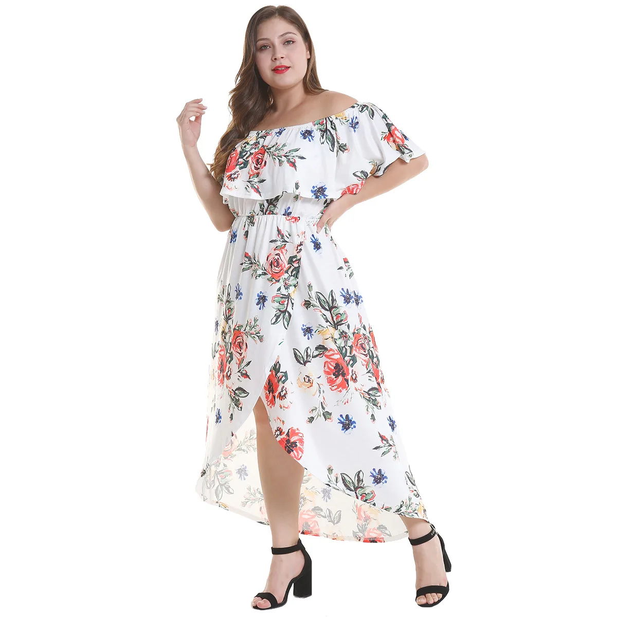 Модное повседневное летнее богемное пляжное платье больших размеров женские