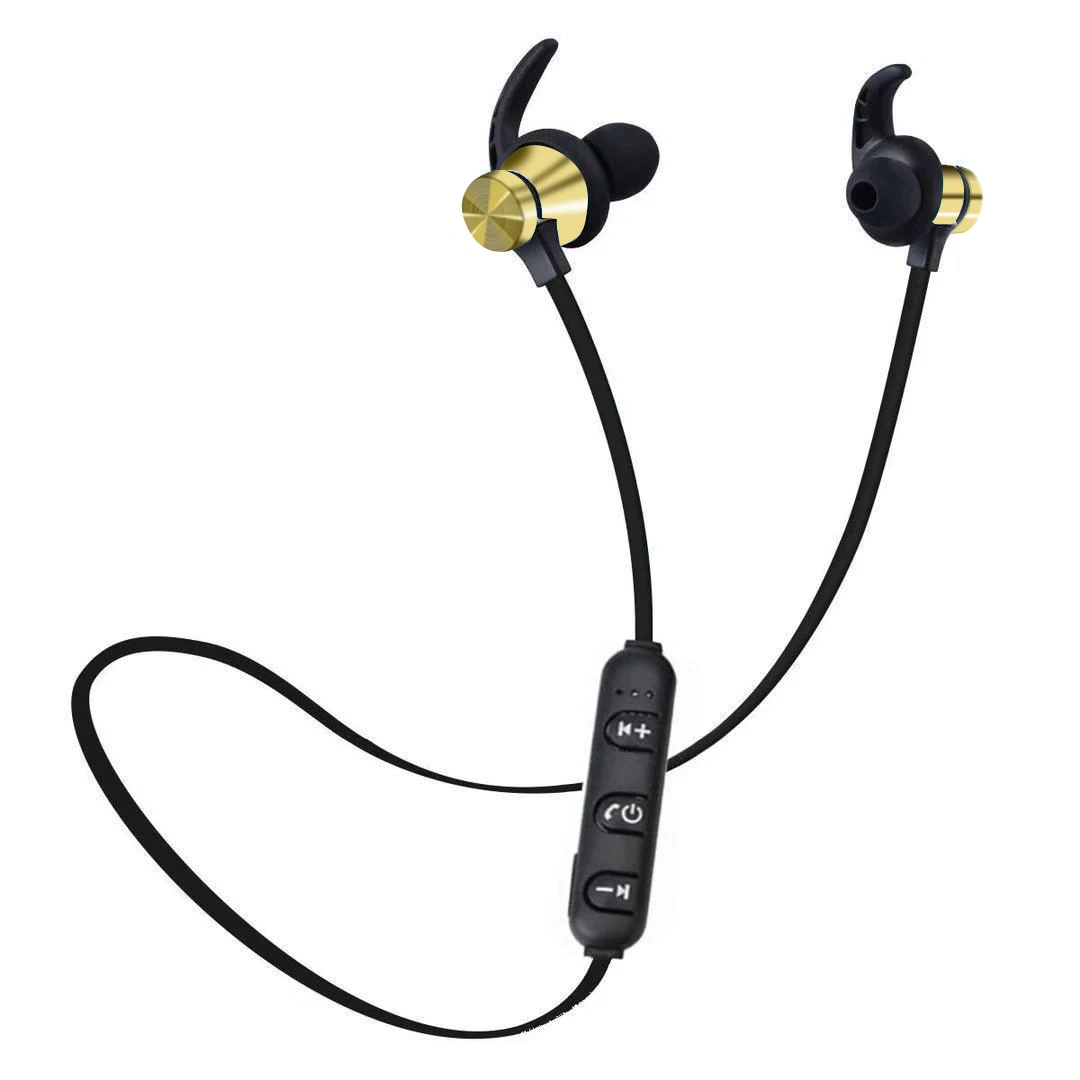 Gold with tips Спортивные Bluetooth наушники, стерео музыкальные беспроводные наушники, наушники для телефона, магнитная гарнитура, наушники с микрофоном kulaklik - Цвет: Gold with tips