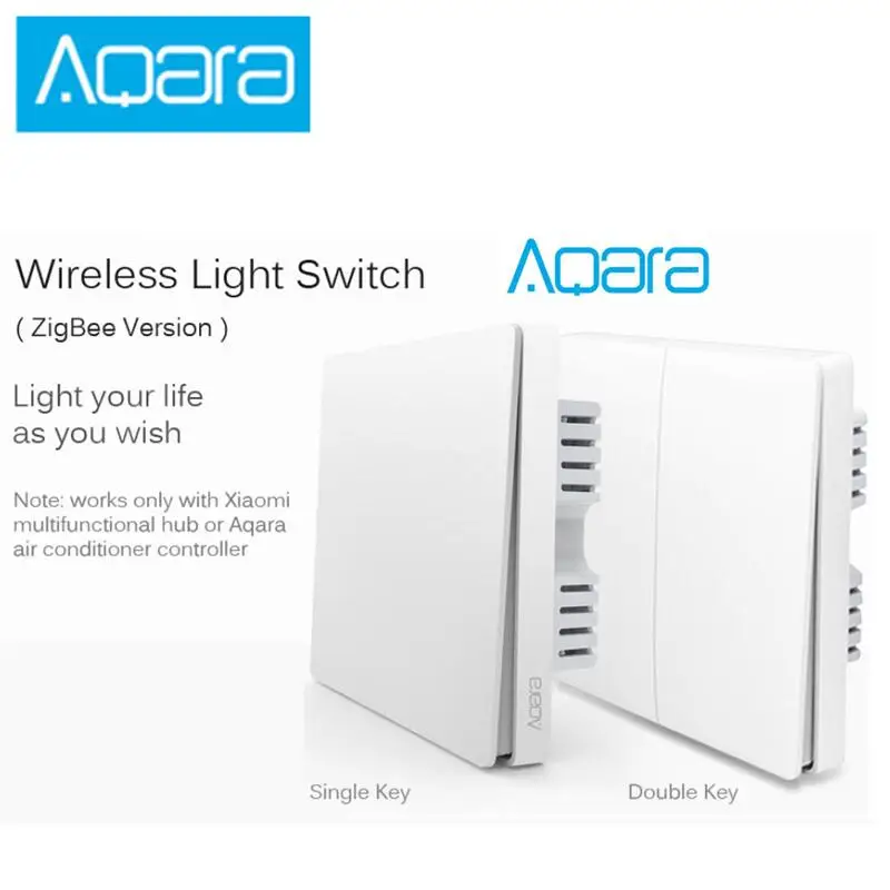 Настенный выключатель Aqara умный светильник управление ZigBee беспроводное