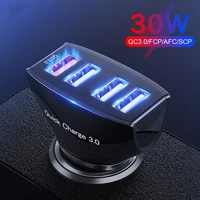 30w 4 ports car charger quick charge 3 0 4 usb adapter fast charging for iphone samsung phone car charger