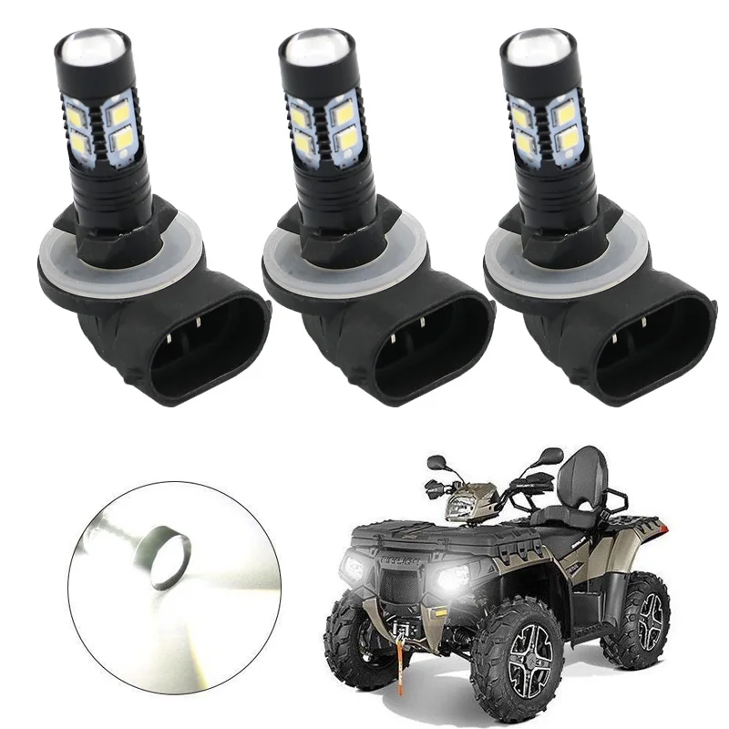 

3PCS HEADLIGHT LED BULBS 150W 3600LM 6000K WHITE HIGH POWER 3 PACK for ATV POLARIS SPORTSMAN