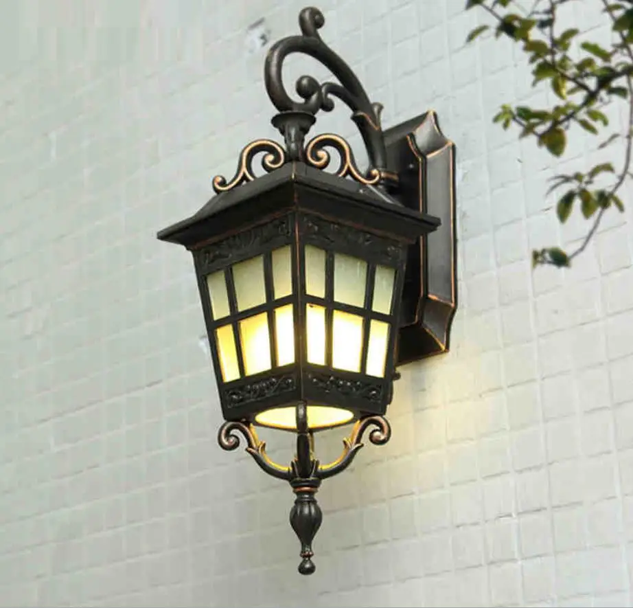 Square Outdoor Wall Lamp Simple Modern New Chinese Waterproof Outdoor Wall Courtyard Lamp American Creative Outdoor Balcony