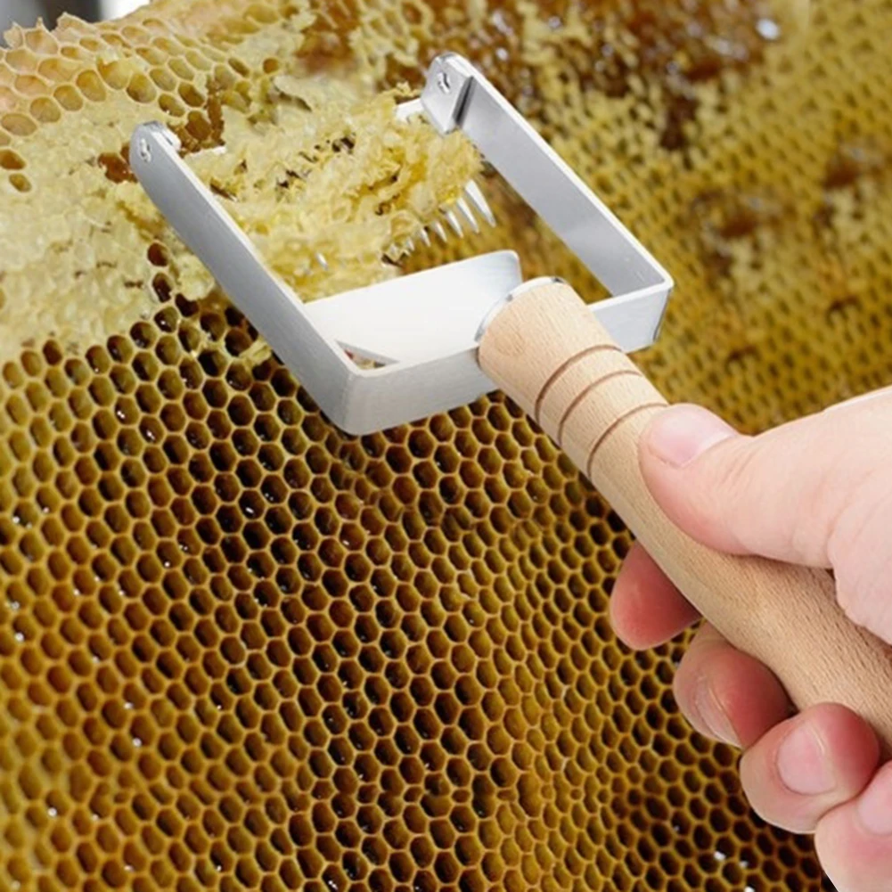 

Smooth Handle Uncapping Fork Beehive Knife Double Needle Beekeeping Tools Beekeeping Device Honeycomb Scraper
