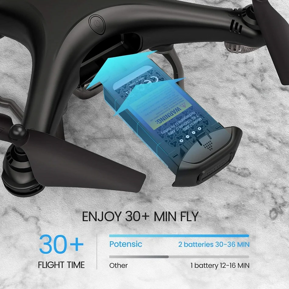 Potensic D58 GPS FPV Дрон 1080P HD камера профессиональный 5G Wifi RC селфи Follow Me ГЛОНАСС